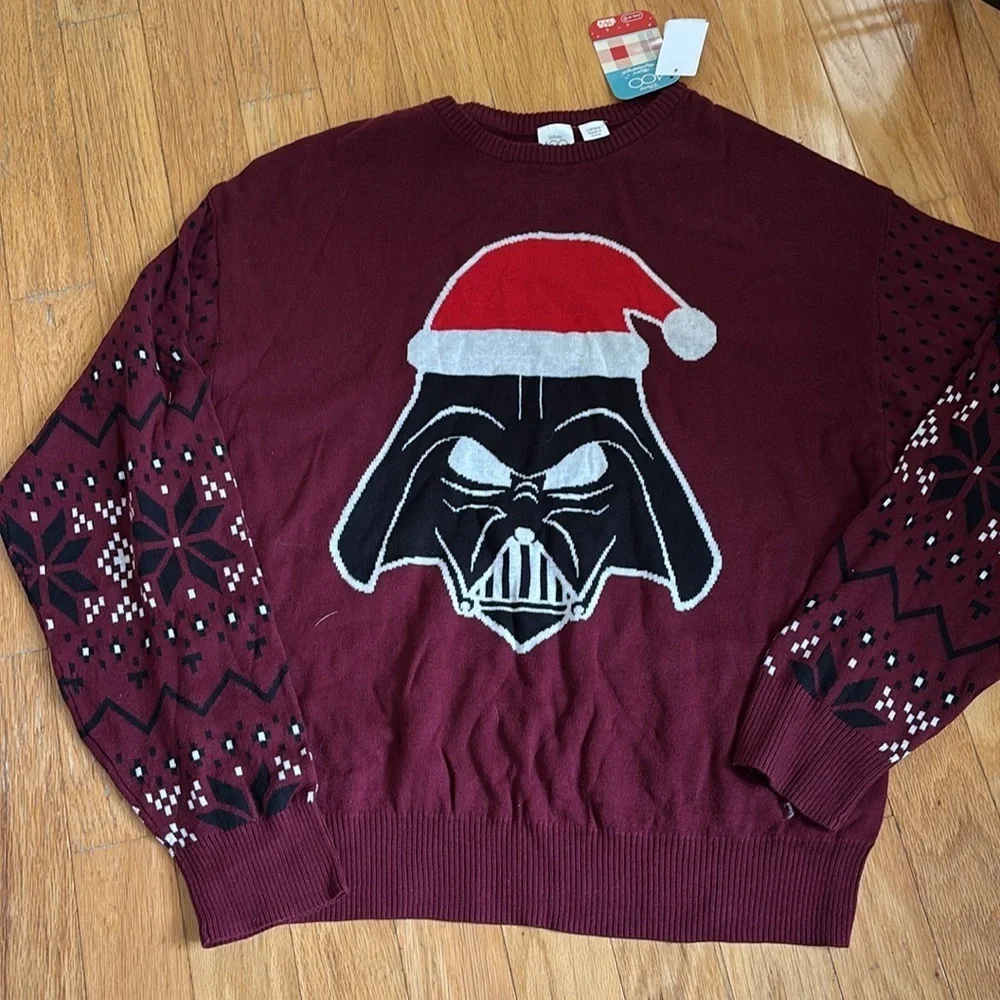 Disney 100 Men's Star Wars Darth Vader Christmas Sweater new 🆕